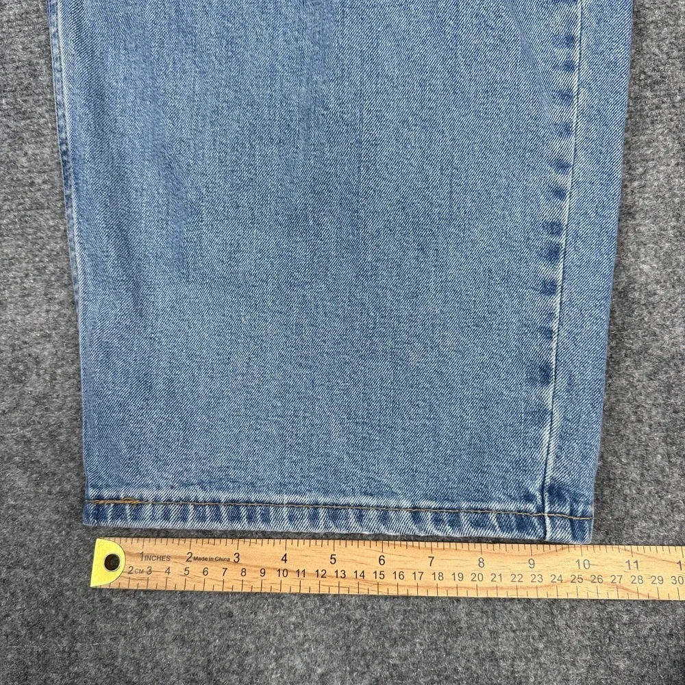 Levi's 550 Relaxed Fit Jeans Men's W50 L30 Light Wash Blue Tapered Stretch Denim